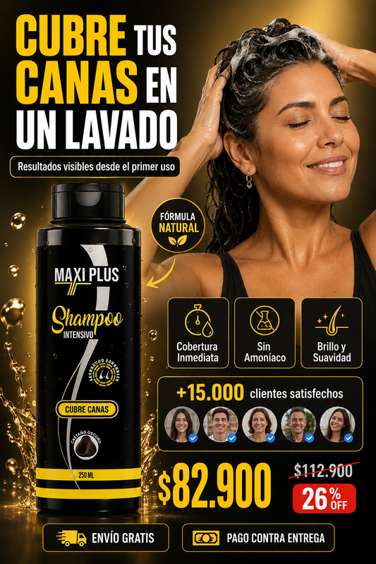 Shampoo cubre canas Maxi Plus