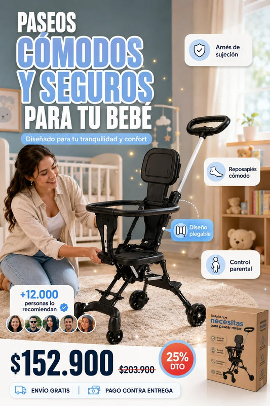 Carrito paseador plegable para bebe