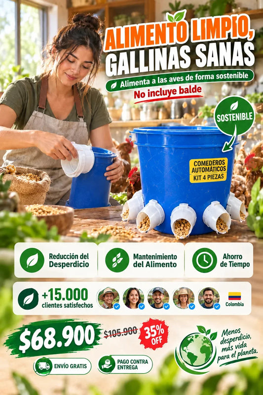 COMEDERO PARA AVES KIT X 4